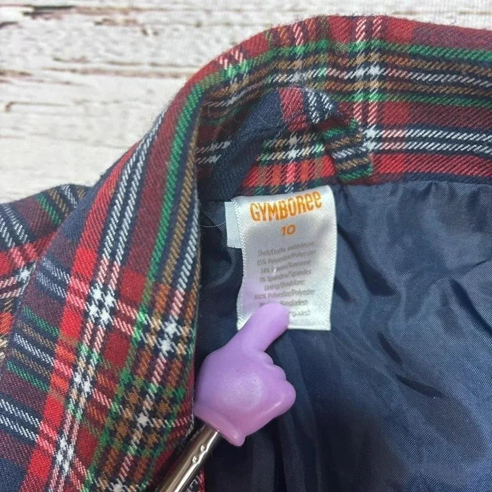 Gymboree plaid boys blazer jacket 10